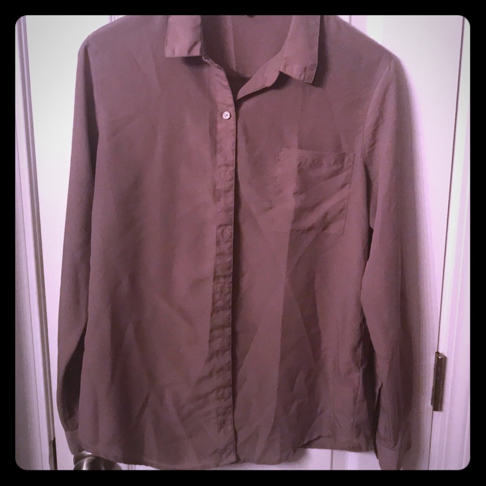 Sheer Old Navy Button Down Blouse